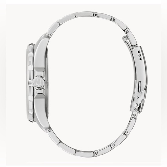 Bulova Men’s Marine Star 96B377 Chronograph Watch Silver-Tone 45mm NWT - Picture 2 of 15